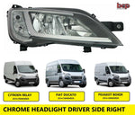Load image into Gallery viewer, PEUGEOT BOXER HEADLIGHT CHROME 2014 ON HEADLAMP RIGHT DRIVER SIDE HALOGEN NO LED