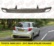 TOYOTA YARIS 2014 - 2017 REAR BUMPER SPOILER VALANCE DIFFUSER FOG HOLDER TRIM