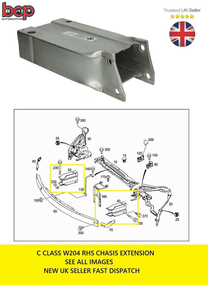 MERCEDES C CLASS W204 FRONT DRIVER SIDE IMPACT CHASSIS ABSORBER A2046200995
