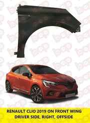 RENAULT CLIO  2019- 2023 FRONT WING FENDER PANEL RIGHT DRIVER SIDE PRIMED