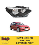 Load image into Gallery viewer, BMW 1 SERIES F20 2011 - 2015 HEADLIGHT LAMP RIGHT DRIVER SIDE OFFSIDE O/S NEW
