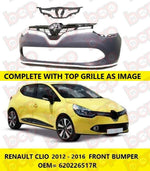 Load image into Gallery viewer, RENAULT CLIO 2012 - 2016 FRONT BUMPER  INSURANCE APPROVED 620226517R WITH GRILLE
