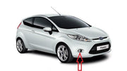 FORD FIESTA MK7 2008 - 2012 FRONT BUMPER PRIMED WITH 2 FOG LIGHT & 2 FOG CHROME