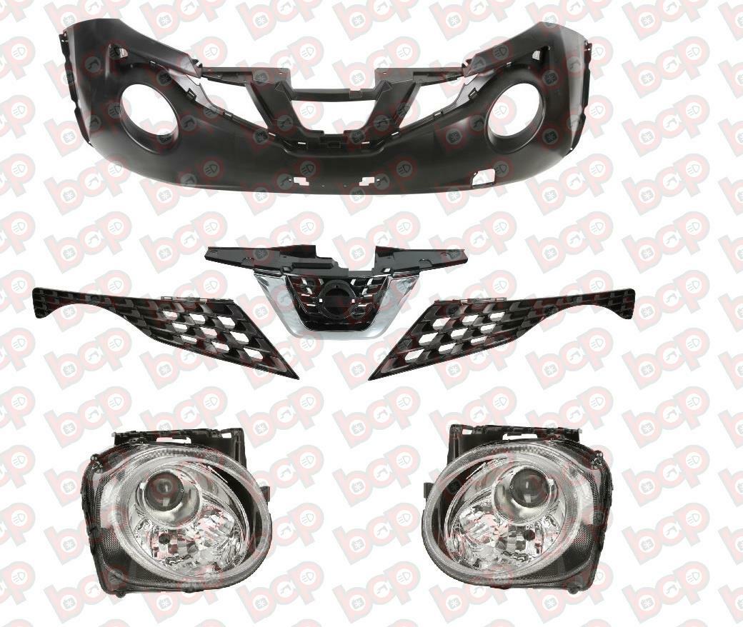 FOR NISSAN JUKE FRONT BUMPER COMPLETE KIT WITH HEADLIGHTS 2014 - 2019 62022BV80H NEW
