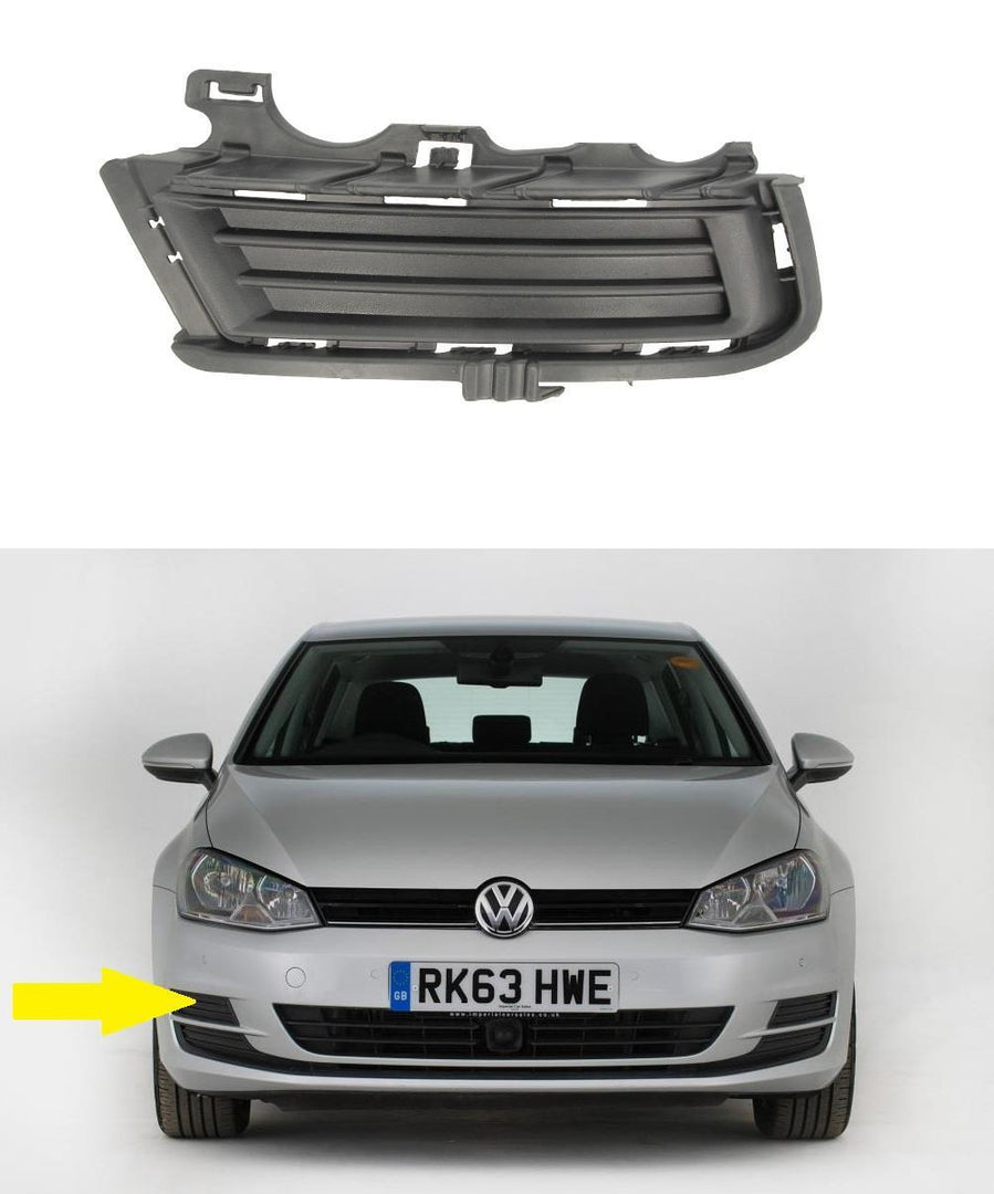 VW GOLF MK7 2012 – 2016 FRONT BUMPER LOWER GRILLE RIGHT 5G0853212D SEE IMAGE