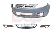 VAUXHALL CORSA D 2007 - 2011 FRONT BUMPER COMPLETE WITH GRILLES FOG TYPE PRIMED