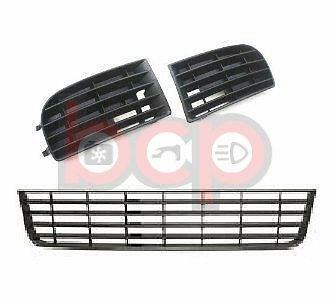 VW GOLF MK5 2004 - 2008 FRONT BUMPER GRILLE SET 3 PIECES