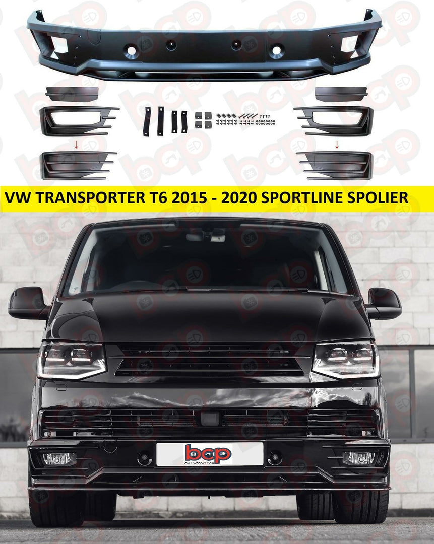 VW TRANSPORTER T6 CARAVELLE SPORT LINE FRONT SPLITTER SPOILER BUMPER LIP