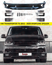 VW TRANSPORTER T6 CARAVELLE SPORT LINE FRONT SPLITTER SPOILER BUMPER LIP
