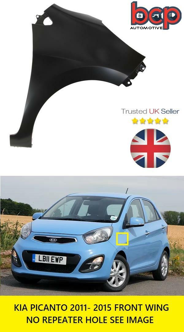 KIA PICANTO 2011 - 2017 FRONT WING RIGHT DRIVER SIDE NO REPEATER HOLE