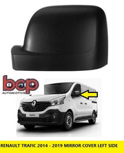 VAUXHALL VIVARO 2014 - 2019 DOOR WING MIRROR COVER BLACK PASSENGER SIDE LEFT
