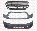 Load image into Gallery viewer, FORD TRANSIT FRONT BUMPER KIT UPPER AND LOWER 2014-2019 MARKED FOG HOLES 2017895
