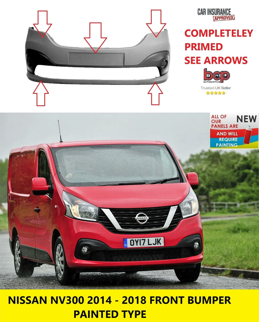 FOR NISSAN NV300 2014 - 2018 FRONT BUMPER PRIMED OE SPEC NEW INSURANCE APPROVED