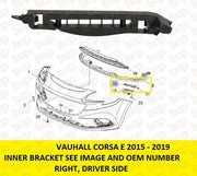VAUXHALL CORSA E 2015 ON RIGHT BUMPER INNER BRACKET CHECK OEM NUMBER 39014303