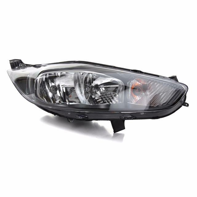 FORD FIESTA MK8 2013 - 2016 HEADLIGHT HEADLAMP DRIVER RIGHT BLACK INSIDE NO LED