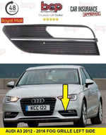 Load image into Gallery viewer, AUDI A3 2012 - 2016 FRONT FOG GRILLE LEFT PASSENGER SIDE WITH CHORME