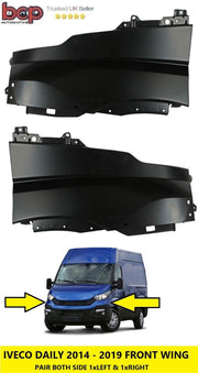 IVECO DAILY FRONT WINGS 2014 - 2019 PAIR LEFT AND RIGHT BOTH SIDES NEW PEIMED