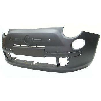 FIAT 500 2007 - 2015 FRONT BUMPER PRIMED BLACK WITH MOULDING HOLE LOUNGE MODELS