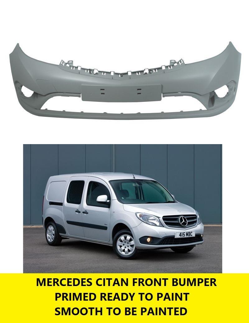 MERCEDES CITAN 2012 ON FRONT BUMPER WITH FOG HOLES PRIMED READY TO PAINT