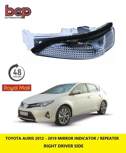 TOYOTA AURIS 2012 - 2019 DOOR WING MIRROR INDICATOR REPEATER RIGHT DRIVER SIDE