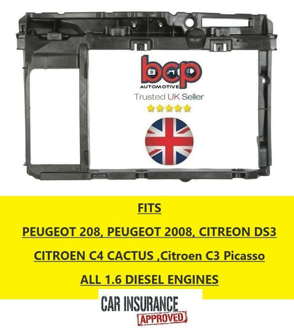 PEUGEOT 2008 1.6 HDI 2012 - 2019 FRONT PANEL RADIATOR SUPPORT 7104AF 9801492280