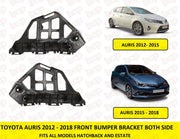 TOYOTA AURIS 2013 - 2015 FRONT BUMPER BRACKET LEFT RIGHT PAIR BOTH SIDES
