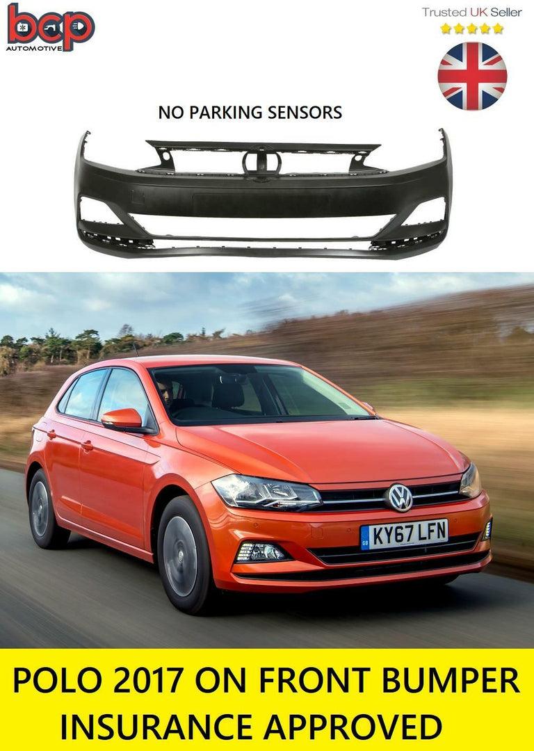 VW POLO 2017 - 2021 FRONT BUMPER INSURANCE APPROVED 2G0807217GRU NEW