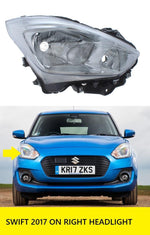 Load image into Gallery viewer, SUZUKI SWIFT 2017 ON HEADLIGHT HEADLAMP RIGHT DRIVER SIDE CHROME 3512052R50 NEW