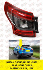 Load image into Gallery viewer, FOR NISSAN QASHQAI 2017 - 2021 REAR LIGHT OUTER PASSENGER SIDE LED REAR LAMP TAIL
