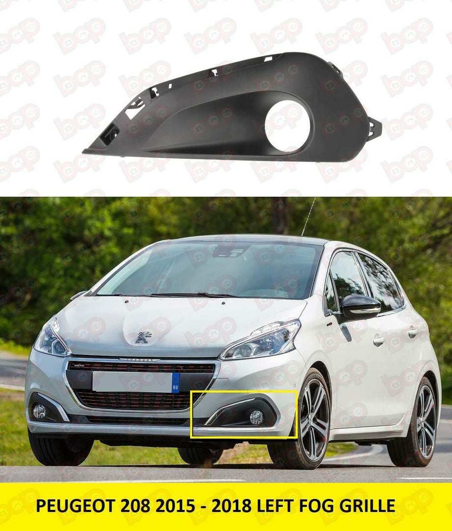 PEUGEOT 208 2015 - 2019 FRONT BUMPER LOWER FOG GRILLE LEFT PASSENGER SIDE NEW