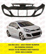 Load image into Gallery viewer, KIA RIO 2011 - 2015 FRONT BUMPER NO PARKING SENSORS OE 865111W200