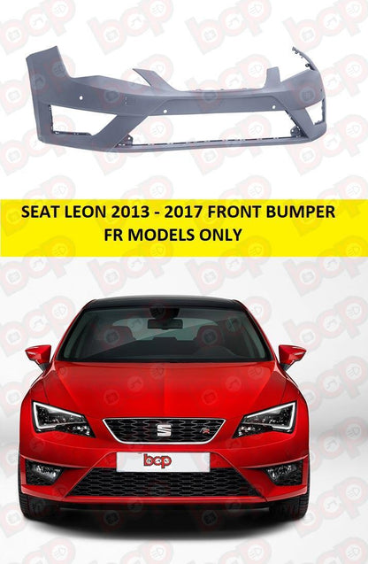 SEAT LEON 2012 - 2017 FRONT BUMPER FR MODEL WITH PARKING SENSOR HOLESNEW