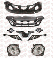 FOR NISSAN JUKE FRONT BUMPER AND LOWER BUMPER COMPLETE KIT WITH FOGS 2014 - 2019 NEW