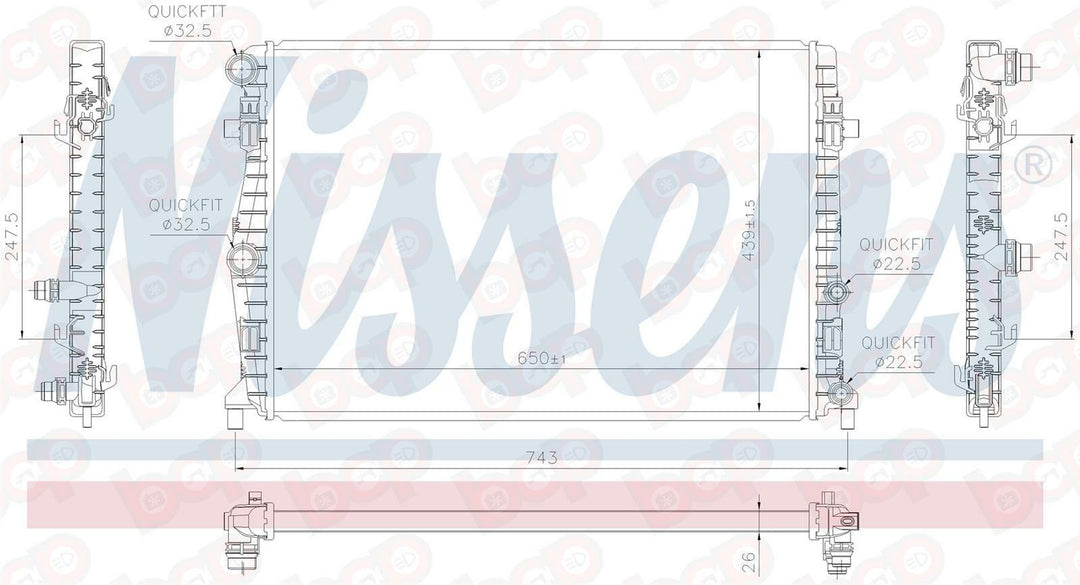 VW T-CROSS 2019 ON RADIATOR WATER COLANT  2Q0121253K 2Q0121253L 2Q0121253A