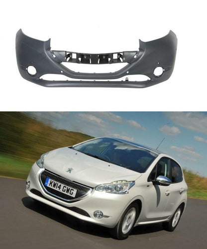 PEUGEOT 208 2012 - 2015 FRONT BUMPER WITH PDC NEW PRIMED INSURANCE QAULITY