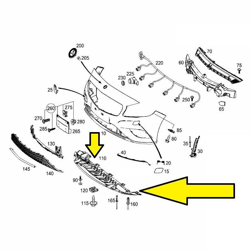 MERCEDES A CLASS UNDERTRAY FRONT BUMPER COVER TRAY W176 2012 - 2015 NOT AMG LINE