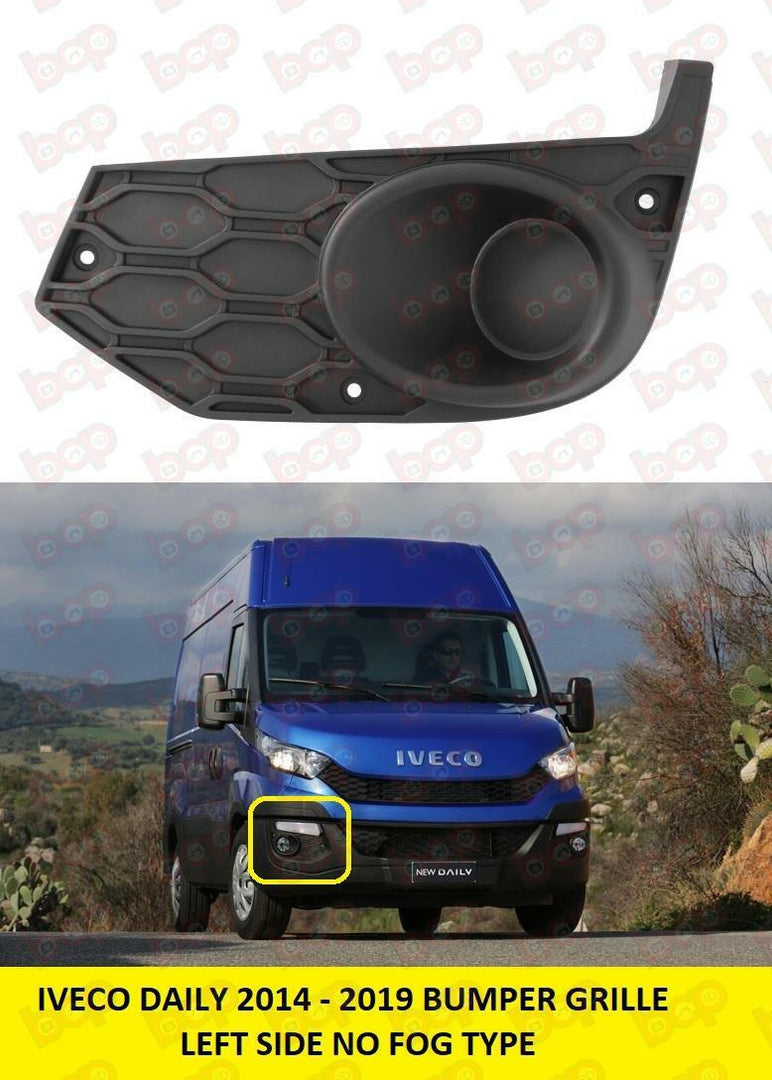 IVECO DAILY 2014 – 2019 LOWER GRILLE LEFT PASSENGERS SIDE NO FOG 5801562216