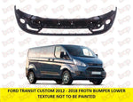 Load image into Gallery viewer, FORD TRANSIT CUSTOM FRONT BUMPER 2012 - 2018 WITH FOG HOLES NO SENSORS TEXTURED
