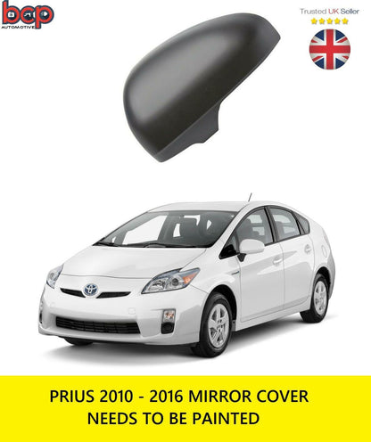 TOYOTA PRIUS 2010 – 2012 DOOR WING MIRROR COVER PRIMED PASSENGER SIDE LEFT