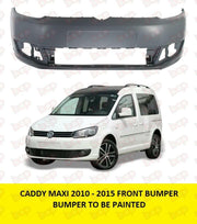 VW CADDY MAXI 2011-2015 FRONT BUMPER PRIMED FOR VANS WITH PAINTED BUMPERS