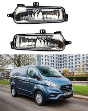 FORD TRANSIT CUSTOM 2018 ON FRONT FOG LIGHT LAMP PAIR LEFT & RIGHT BRAND NEW