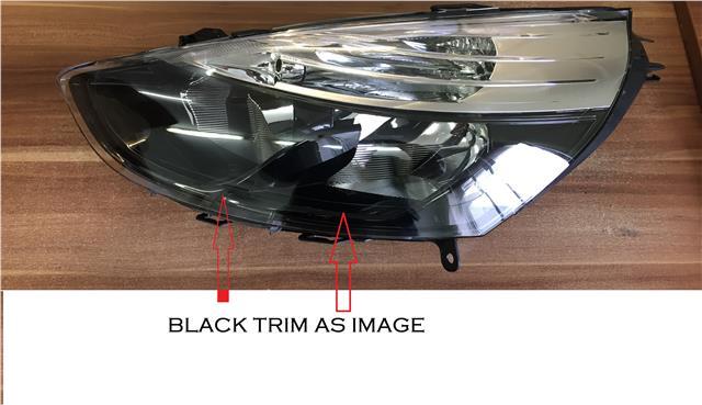 RENAULT CLIO MK4 2012-2016 BLACK TRIM HEADLIGHT HEADLAMP PASSENGER SIDE