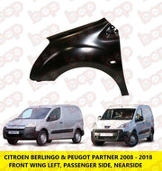 PEUGEOT PARTNER 2008 - 2018 FRONT WING PASSENGERS SIDE LEFT INSURANCE APPROVED