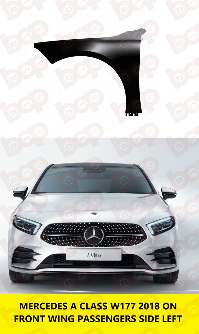 MERCEDES A CLASS W177 FRONT WING LEFT PASSENGERS SIDE INSURANCE SPEC ALUMINIUM
