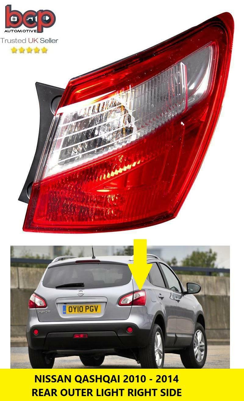 FOR NISSAN QASHQAI 2010 - 2014 REAR LIGHT TAIL LIGHT OUTER DRIVER SIDE RIGHT LED NEW