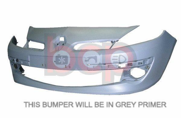 RENAULT CLIO 05-09 FRONT BUMPER PRIMED WITH FOG HOLES NOT FOR CAMPUS 15" wheels
