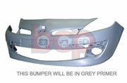 RENAULT CLIO 05-09 FRONT BUMPER PRIMED WITH FOG HOLES NOT FOR CAMPUS 15