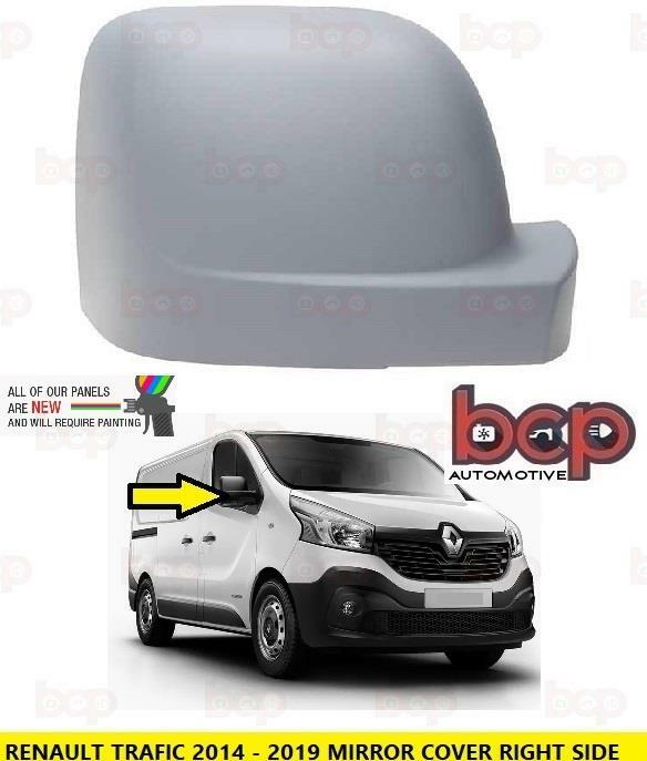 VAXUAHLL VIVARO 2014 - 2019 DOOR WING MIRROR COVER PRIMED DRIVER SIDE RIGHT