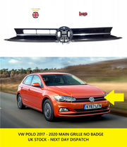 VW POLO GRILLE WITH CHROME 2017 2018 2019 2020 2021 NEW NO BADGE