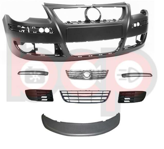 VW POLO 9N3 05-09 FRONT BUMPER PRIMED COMPLETE WITH ALL GRILLES & TRIMS
